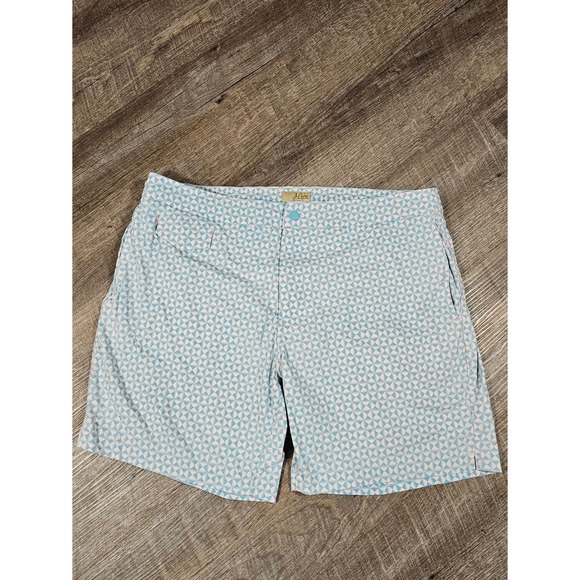 J. Crew Other - J. Crew Mens Blue Geometric Print Board Shorts Swim Trunks Size 34 7 Inch Inseam